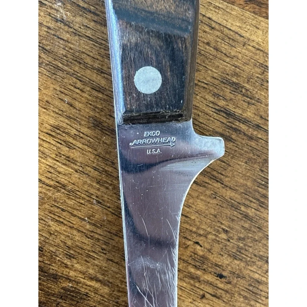 Vintage Ekco EHP Arrowhead‎ Collection Filet Knife Wood Handle Made In The USA